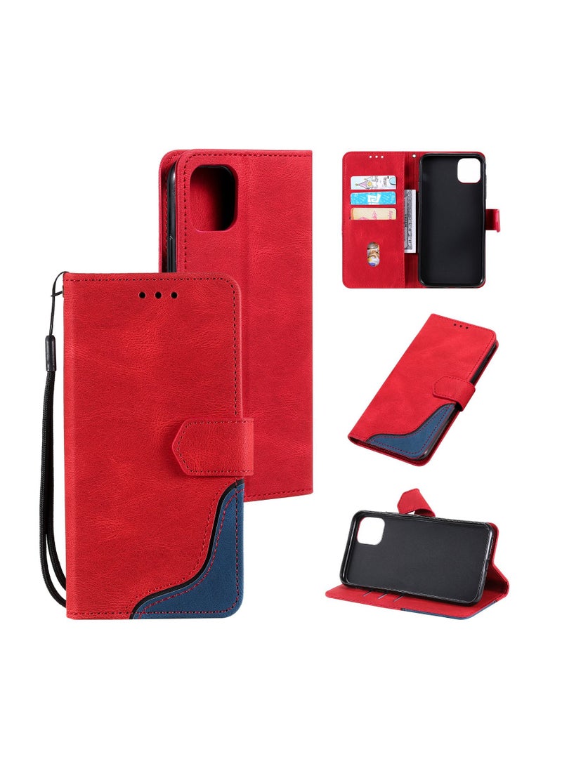 Suteni Color Block Flip Cover Leather Hidden Card Slots Phone Case for iPhone - Image 3