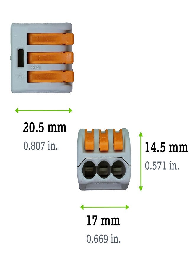 WAGO 222-413 LEVER-NUTS 3 Conductor Compact Connectors - Image 2