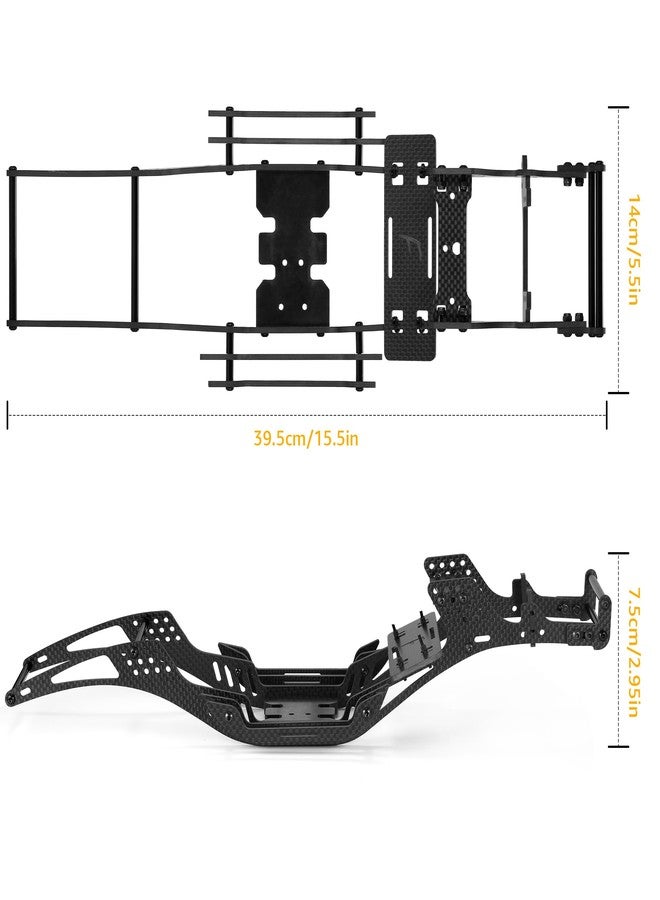 COOWOO RC Frame Girder, LCG Carbon Fiber Chassis Frame Girder Upgrade Parts for 1/10 RC Crawler Cars DIY Upgrades - Image 5