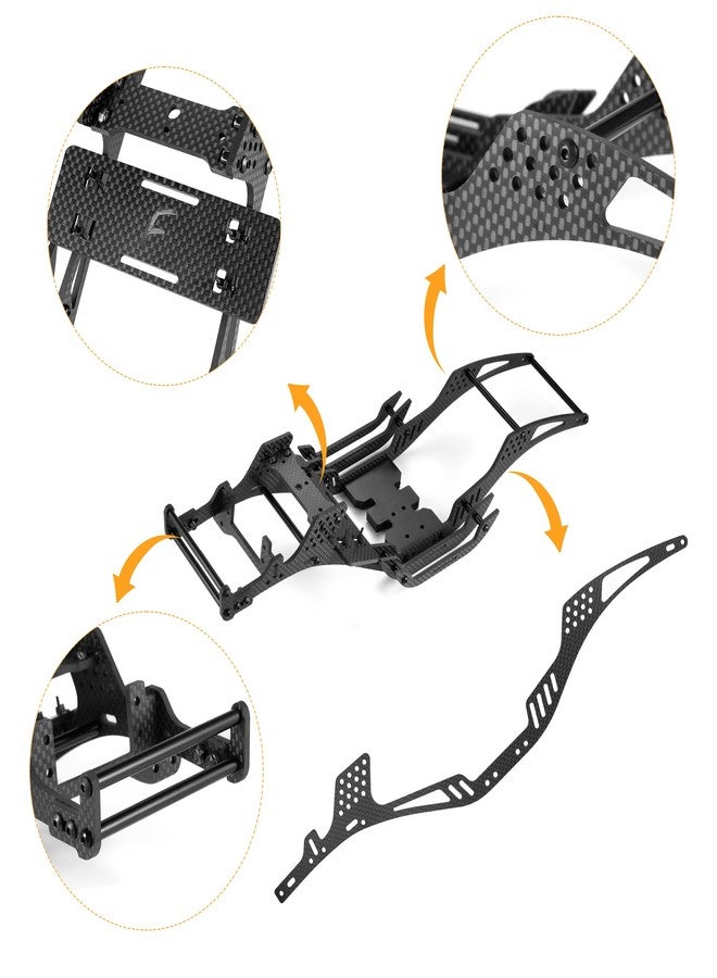 COOWOO RC Frame Girder, LCG Carbon Fiber Chassis Frame Girder Upgrade Parts for 1/10 RC Crawler Cars DIY Upgrades - Image 4