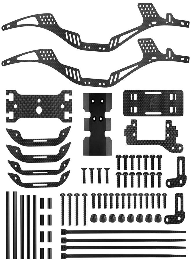 COOWOO RC Frame Girder, LCG Carbon Fiber Chassis Frame Girder Upgrade Parts for 1/10 RC Crawler Cars DIY Upgrades - Image 2