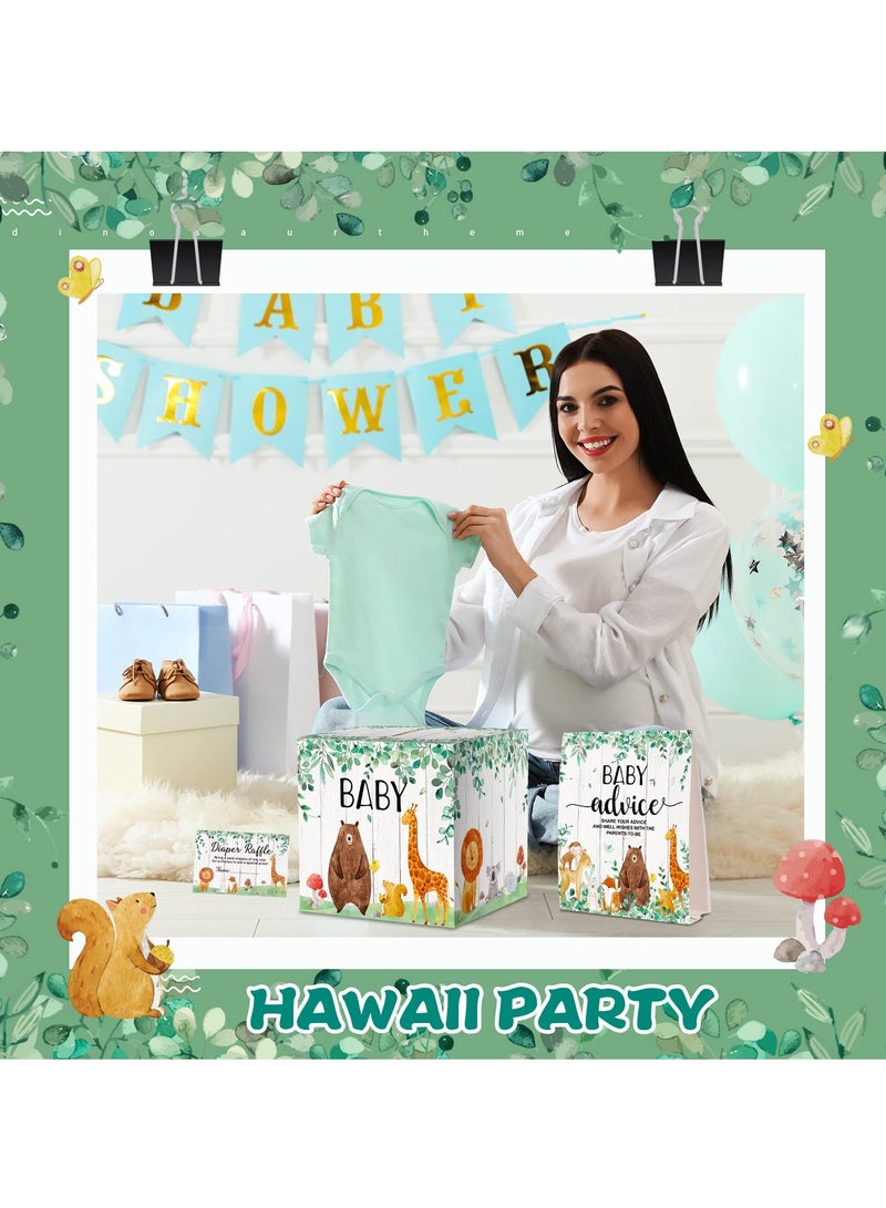 Zikra صندوق لعبة الكشف عن جنس الطفل، تذاكر سحب حفاضات مع صندوق حامل لحفلة الطفل، زينة حفلة الطفل للكشف عن الجنس، عيد ميلاد، مجموعة ألعاب حفلة الكشف عن جنس الطفل - Image 2