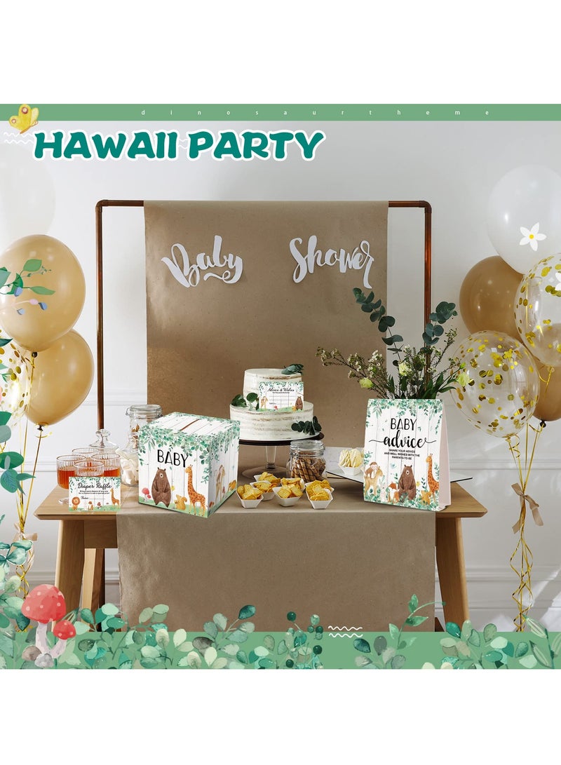 Zikra صندوق لعبة الكشف عن جنس الطفل، تذاكر سحب حفاضات مع صندوق حامل لحفلة الطفل، زينة حفلة الطفل للكشف عن الجنس، عيد ميلاد، مجموعة ألعاب حفلة الكشف عن جنس الطفل - Image 4