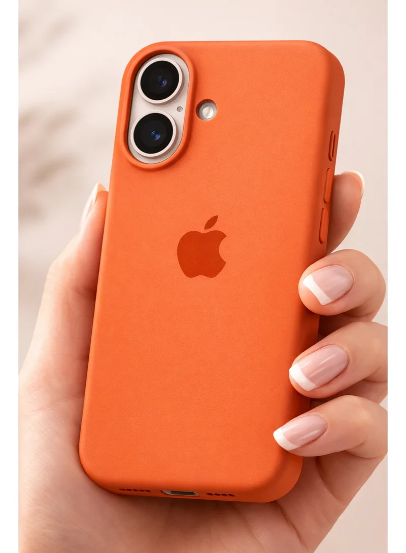 موبكوس جراب موبكوس الفاخر من السيليكون مع شعار برتقالي وشحن لاسلكي مغناطيسي لهاتف آيفون 17 | ملمس ناعم كالحرير | حماية مقاومة للصدمات بمعايير عسكرية | توافق مغناطيسي قوي | غطاء أنيق ونحيف