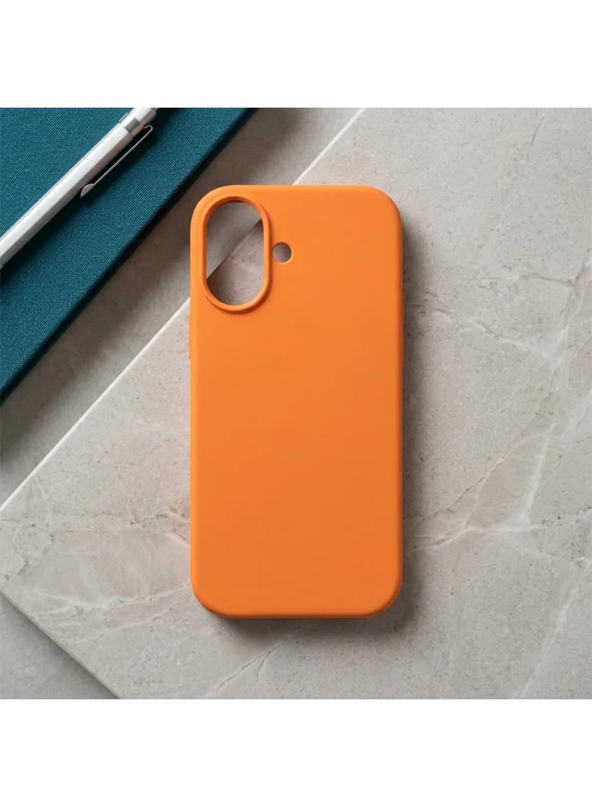 Mobcos Mobcos iPhone 17 Orange Elite Logo Mobcos iPhone 17 Orange Elite Logo Premium Silicone Magnetic Wireless Charging Case for iPhone | Silky Soft Touch | Military-Grade Shockproof Protection | Strong Magnetic Compatibility | Luxury Slim Cover  | Best Price UAE