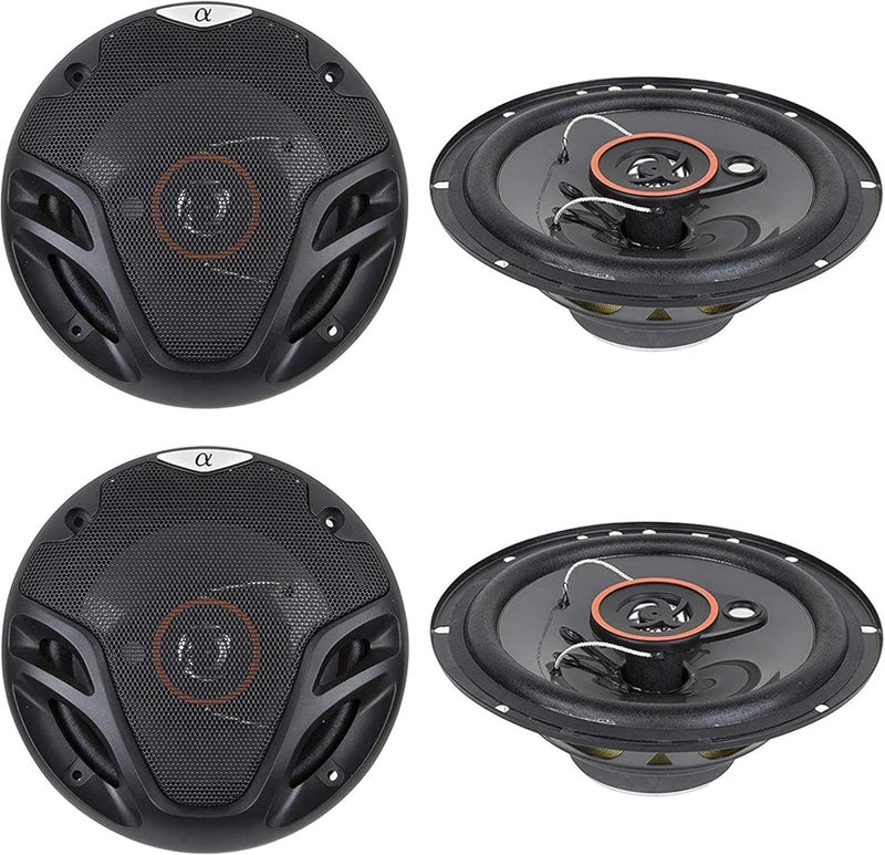 Alphasonik 6.5-Inch 4-Way 350W Full Range Speakers (4 Pack) - Image 1