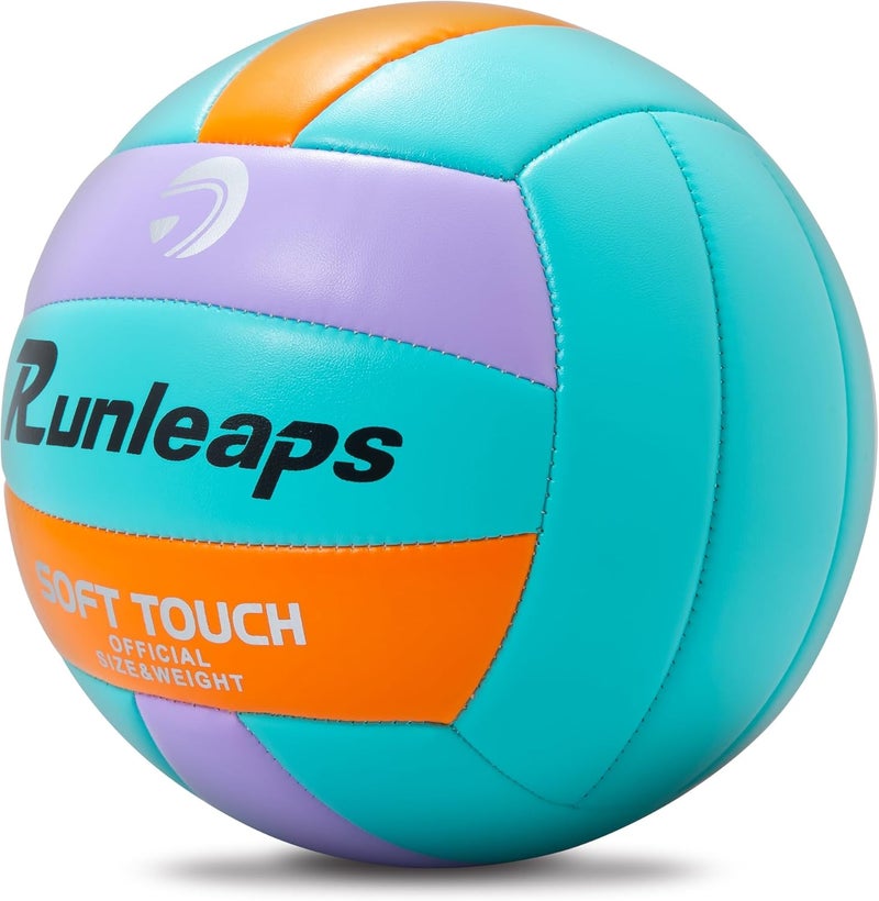 Runleaps Beach Volleyball Official Size 5 Soft Waterproof Volleyball Sand Sports PU Ball for Indoor, Outdoor, Pool, Gym, Training - Image 2