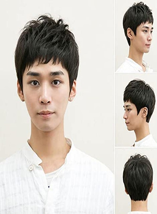 VIVIAN Easily To Attach And Removed Full Head Hair Wigs For Men And Boys Natural Black (Pack Of 1) - Image 2