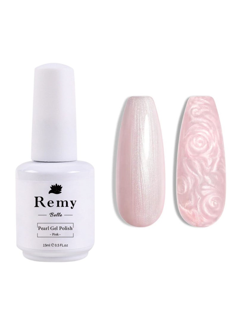 Remy Belle Pearl Gel Polish 15ML Light Pink Mermaid Shell Swirl UV LED Soak Off for DIY Nail Art - Image 1