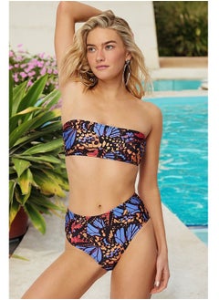 trendyol Animal Print Strapless High Waist Hipster Bikini Set TBESS22BT0018  - Image 4