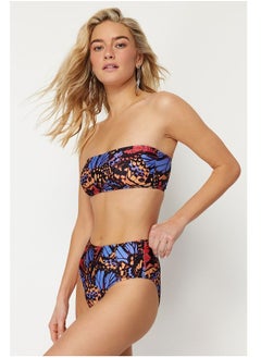 trendyol Animal Print Strapless High Waist Hipster Bikini Set TBESS22BT0018  - Image 2