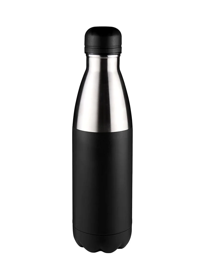 Hans Larsen Stainless steel water bottle Classic double walled vacuum insulated water bottle Leak proof 500 ML Black