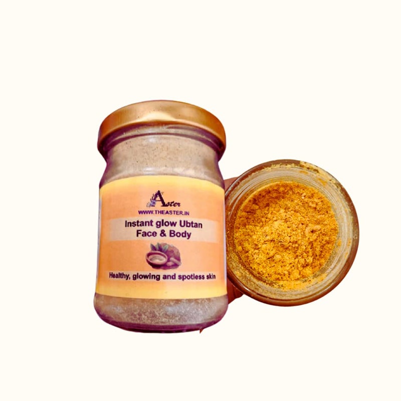 Aster Natural Ubtan ,Tan removal, Brightens skin, removes blackheads, blemishes, Paraben free| 80 gms - Image 1