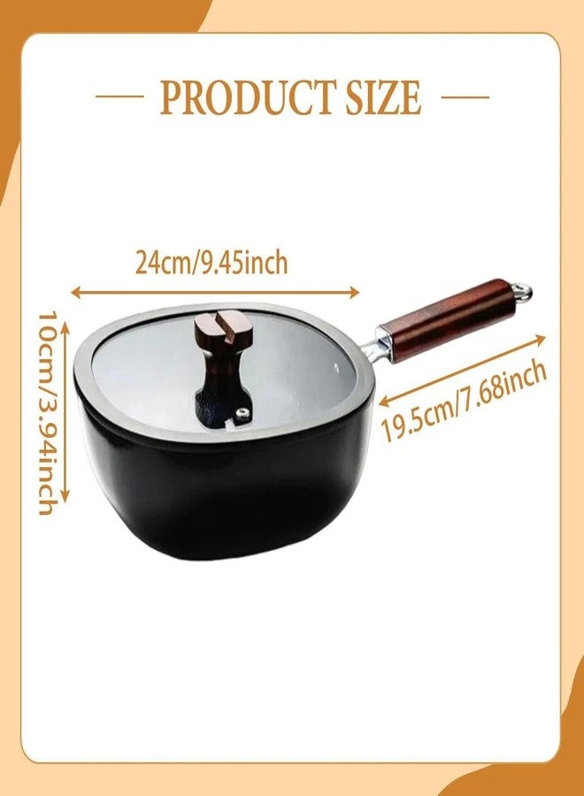 VishBin Square Shape Carbon Steel Frying Wok with Lid & Wooden Handle – Multi-Use Cooking Pot for Stir Fry, Noodles, Curries & Deep Frying - Image 5