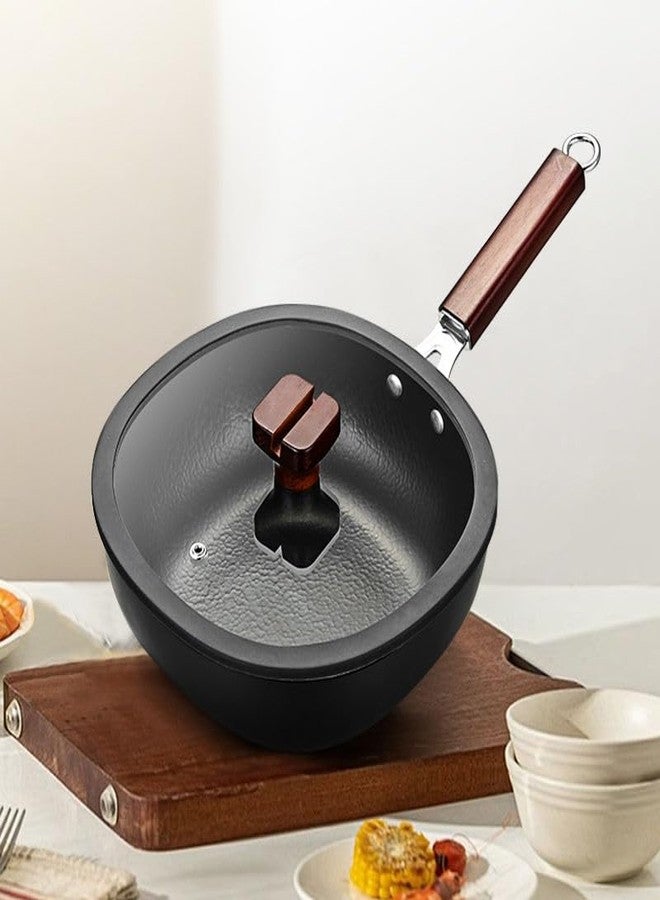 VishBin Square Shape Carbon Steel Frying Wok with Lid & Wooden Handle – Multi-Use Cooking Pot for Stir Fry, Noodles, Curries & Deep Frying - Image 1