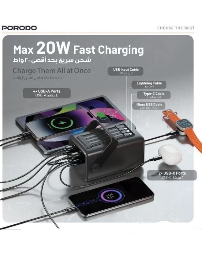 porodo بورودو لارا 80 80000mAh بنك طاقة عالي السعة - Image 3