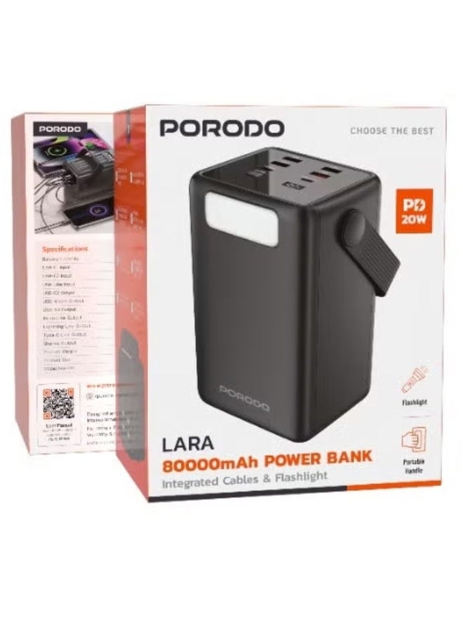 porodo بورودو لارا 80 80000mAh بنك طاقة عالي السعة - Image 4