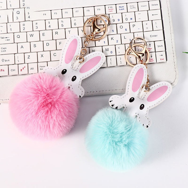 12 pcs Lovely animal Keychains Plush Doll Keyrings Decorative Car Keychain Decors - Image 4