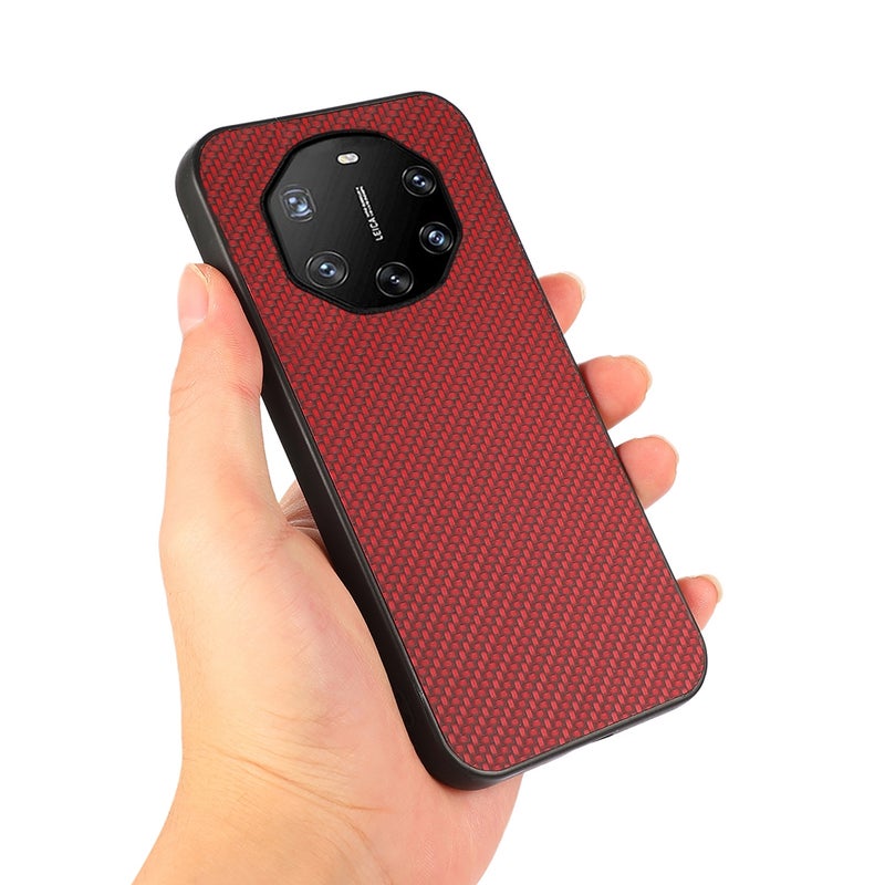 HuHa Protective Cover For Huawei Mate 40 RS Accurate Hole Carbon Fiber Texture Shockproof Case(Red) - Image 3