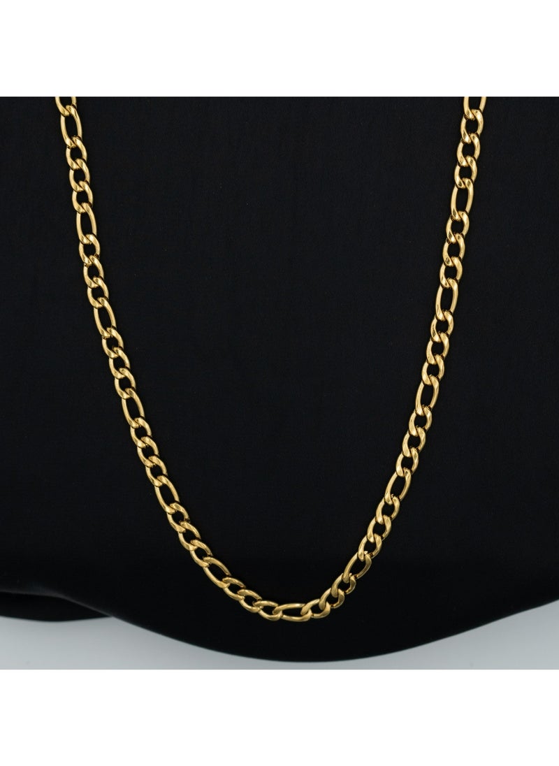 mjuhurat Stainless Golden Chain 5 mm 60 cm  - Image 1