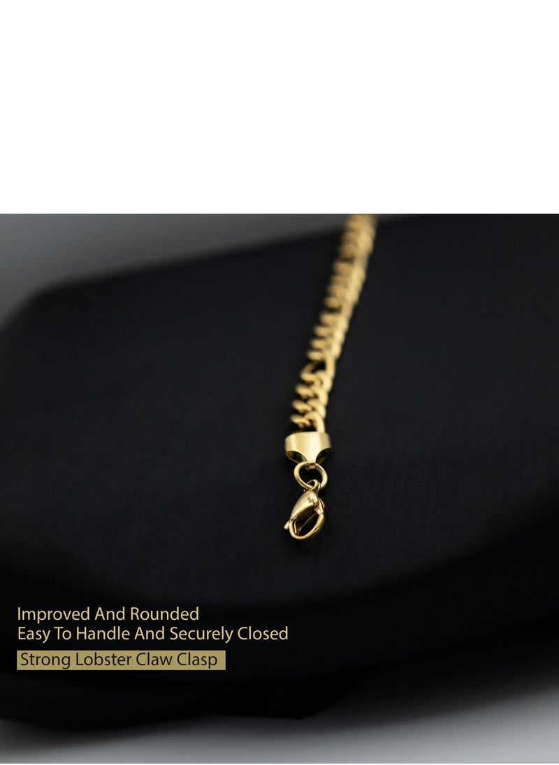 mjuhurat Stainless Golden Chain 5 mm 60 cm  - Image 3