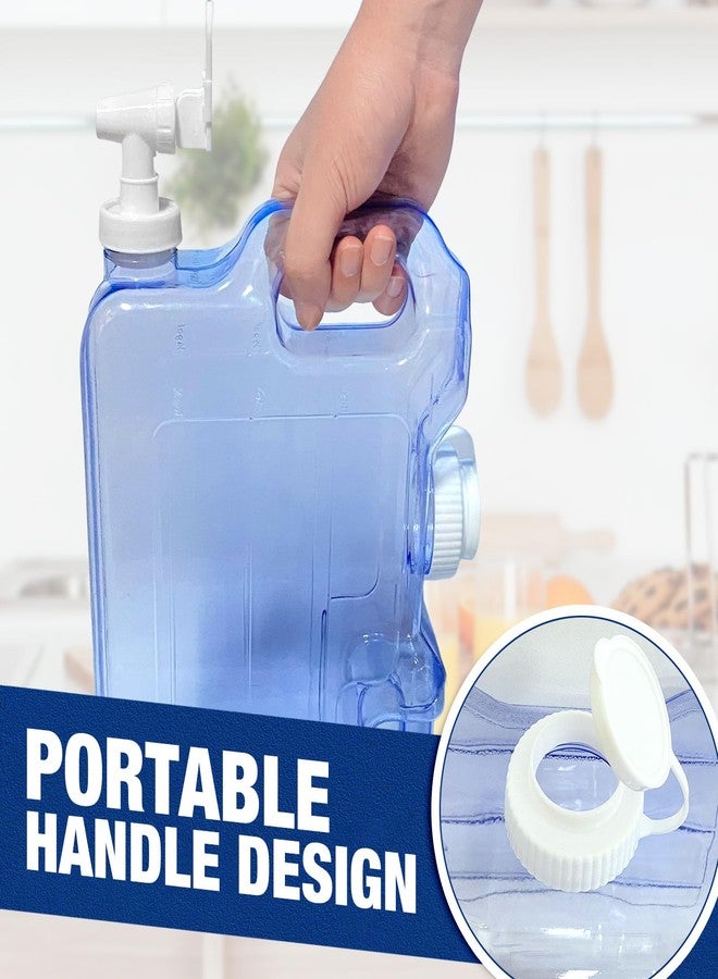 Bailiyake 2 Pack Fridge Water Dispensers Bottle with Leak-proof Spigot and Convenient Handle Reusable Plastic Juice Beverage Dispenser Water Jug for Party Refrigerator Drink Iced Tea Juice Storage - Image 4