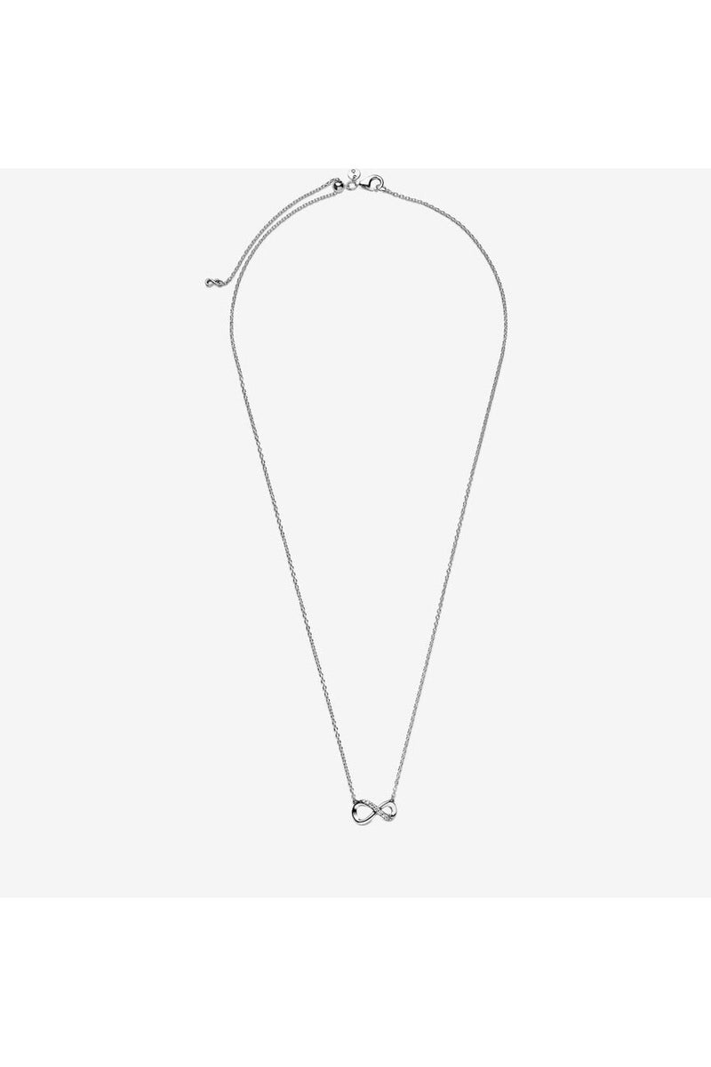 DORA Sparkling Infinity Collier Women's Necklace Sterling Silver with Cubic Zirconia - Image 2