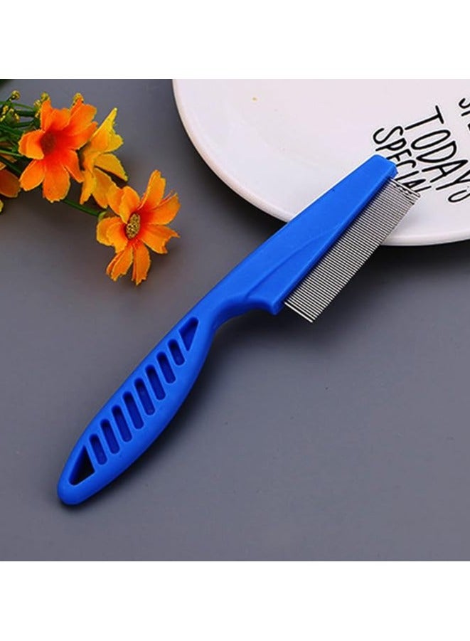 Generic Pet Comb for Cat Dog Flea Lice Tear Stain Remover Combs Fine Tooth Grooming Removal Tool Long Time Using（2 pieces of blue） - Image 3