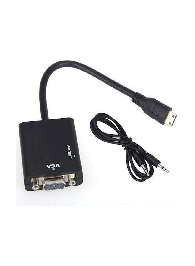 Converter Adapter 1080P For Monitor/Pc/Laptop/Desktop Black