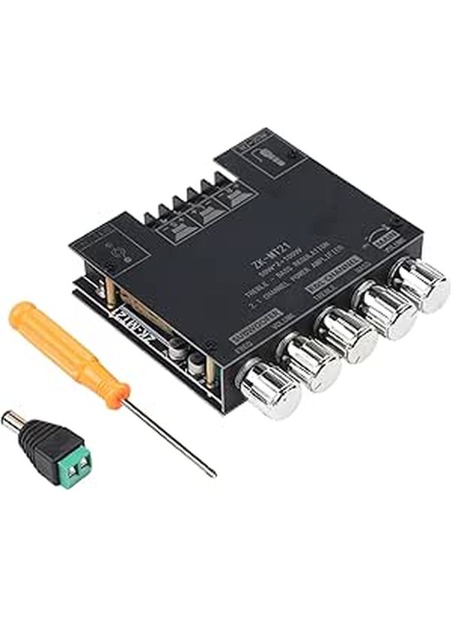 ZK MT21 2 1 Channel 5 0 Audio Amplifier Board 2x50W Plus 100W Stereo Power Amp Module with AUX Input Overheat Protection DC 12 24V - Image 1