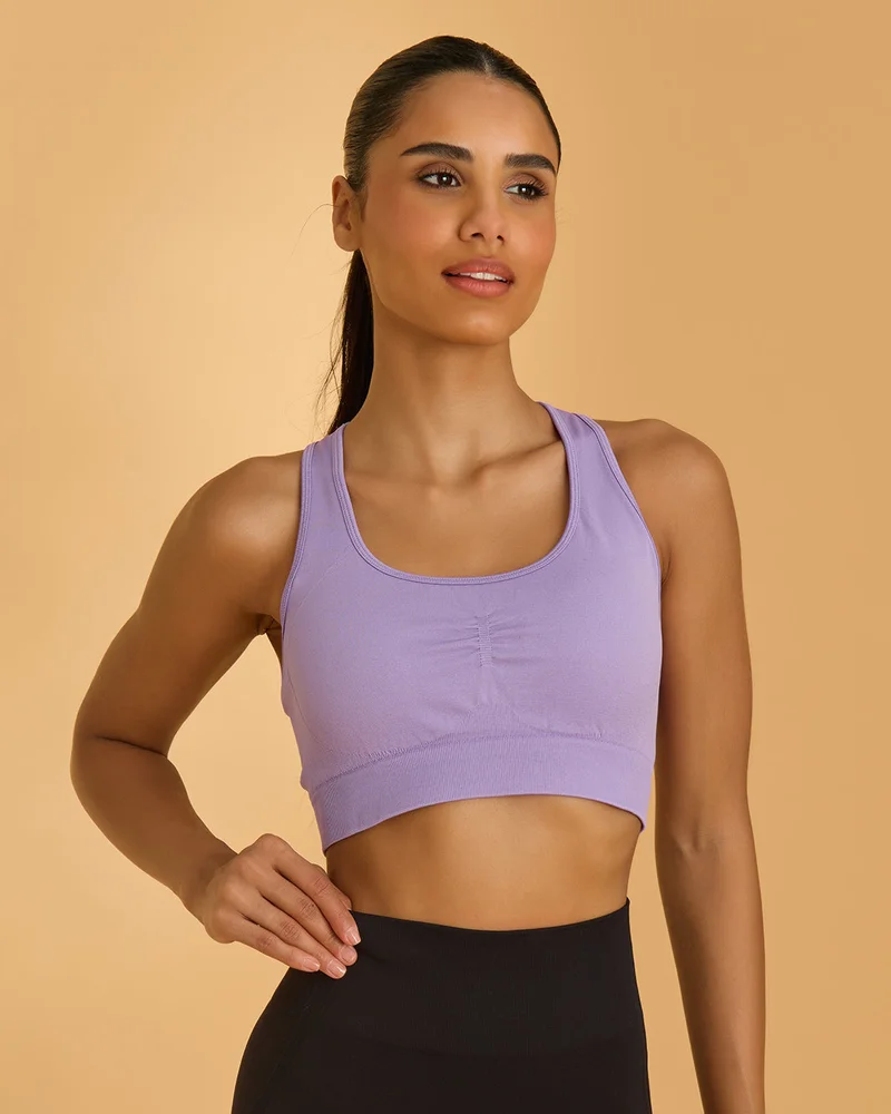 Redtag Women Purple Active Bra