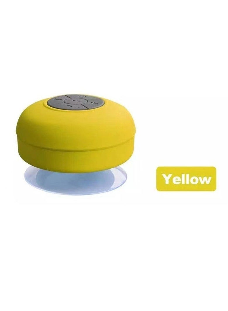 AROAQ Bluetooth Shower Speaker, Waterproof Wireless Stereo and DSP Technology Speaker with Suction Cup, Durable Handsfree Portable Mini Speakerphone for Showers, (Yellow) - Image 1
