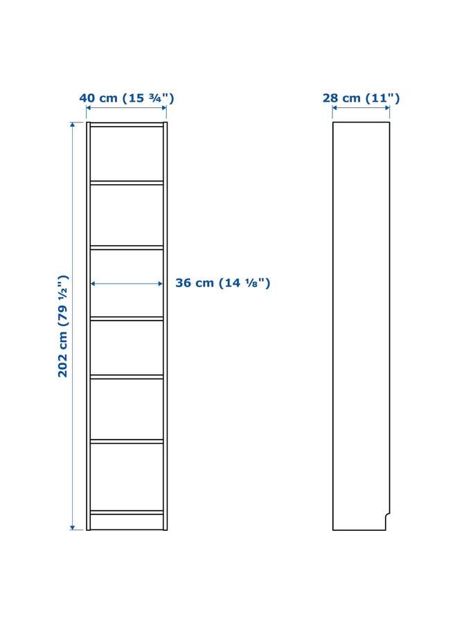 زبون مكتبة، بيضاء، 40X28X202 سم - Image 4