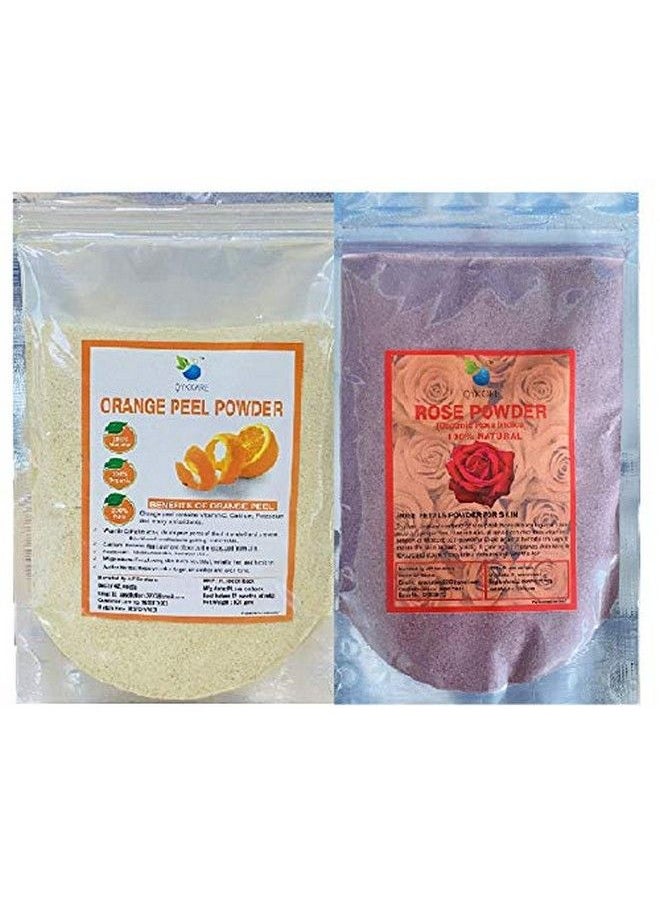 QYKKARE - Orange Peel And Rose Petals Powder Combo Pack (100 Gm X 2) - Image 1