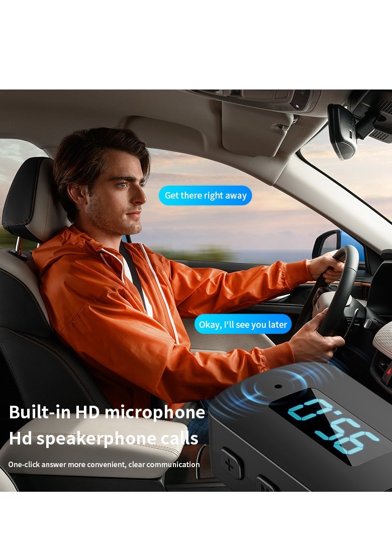 GULFLINK M10 Bluetooth 5.4 Car USB Bluetooth Receiver With Digital Display Speaker Power Amplifier Talk Navigation FM Emission Stereo - Image 5