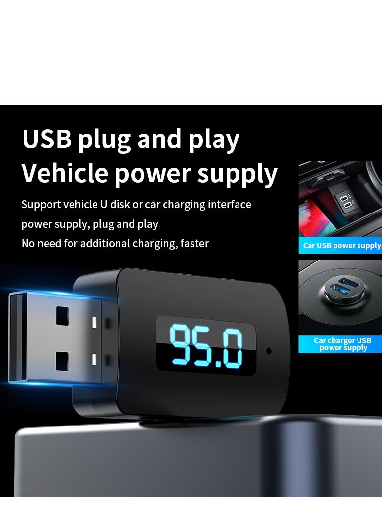GULFLINK M10 Bluetooth 5.4 Car USB Bluetooth Receiver With Digital Display Speaker Power Amplifier Talk Navigation FM Emission Stereo - Image 4