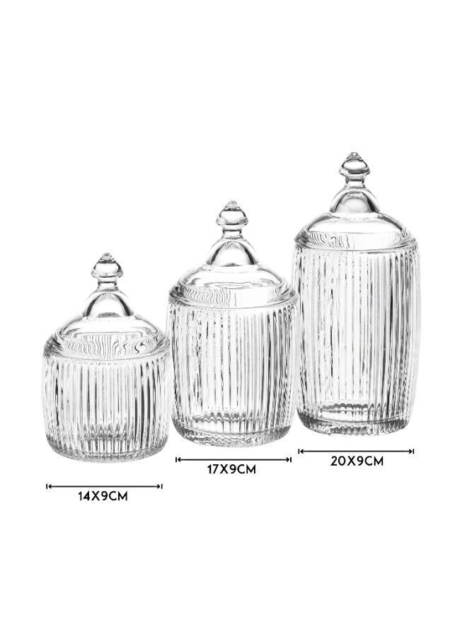 Green Apple ✨ Glass Storage Container Set with Lid – 3 Pieces | 14×9 cm – 17×9 cm – 20×9 cm ✨ - Image 5