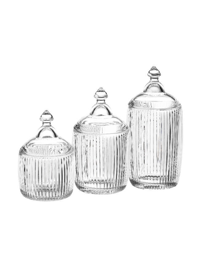 Green Apple ✨ Glass Storage Container Set with Lid – 3 Pieces | 14×9 cm – 17×9 cm – 20×9 cm ✨ - Image 4