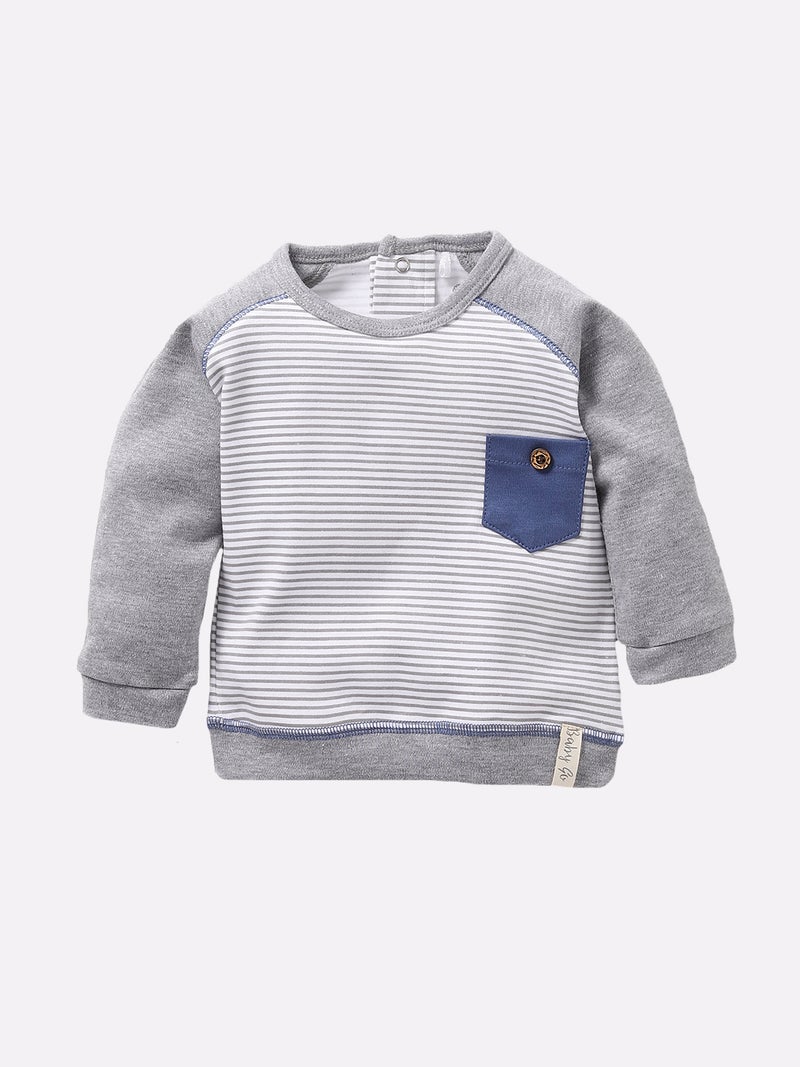 BABY GO 3-6Months/6-12Months/12Months-18Months/18-24Months Striped Full Sleeves 100% Soft Cotton Clothing Set/Infant Wear/Clothes For Baby Boys - Image 2