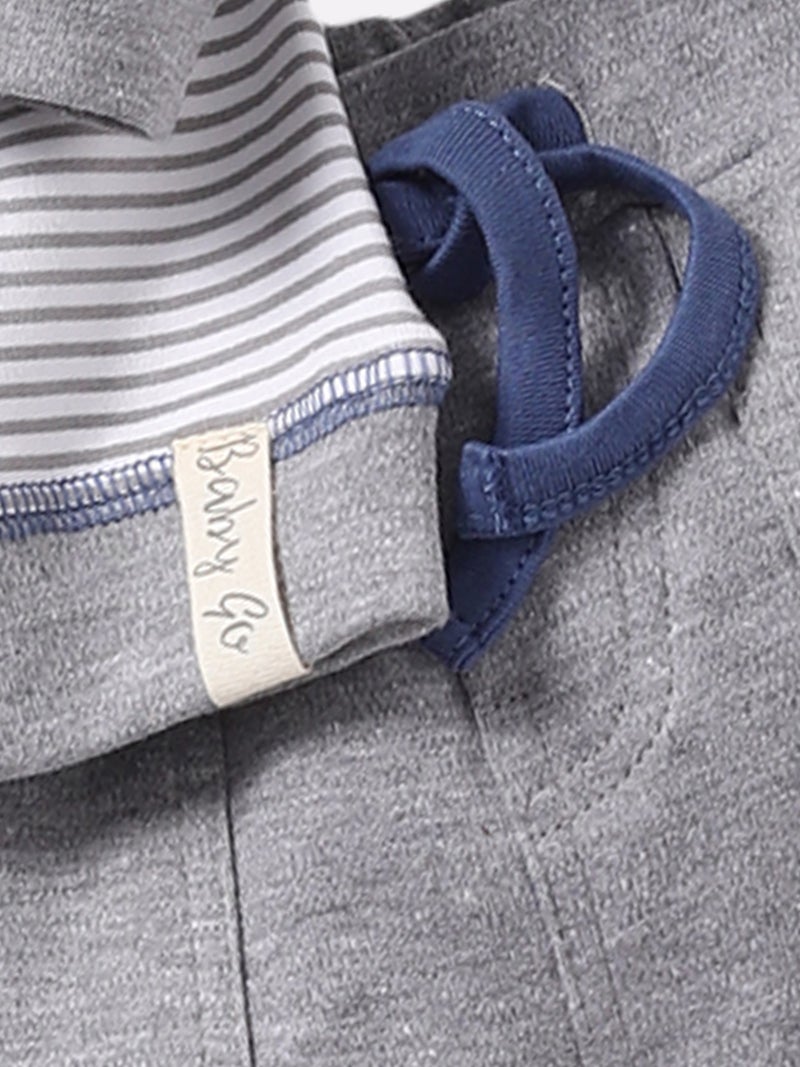 BABY GO 3-6Months/6-12Months/12Months-18Months/18-24Months Striped Full Sleeves 100% Soft Cotton Clothing Set/Infant Wear/Clothes For Baby Boys - Image 5