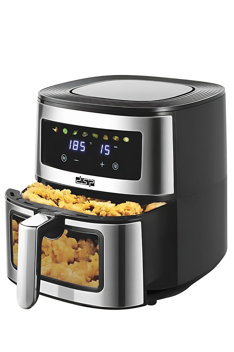DSP Digital Air Fryer – 6L Capacity, 1700 Watts Enjoy crispy fried food with little to no oil! Reduce fat by up to 85% with this smart 6-liter air fryer – perfect for families. The powerful 1700W motor ensures fast cooking and even heat distribution. - Image 1