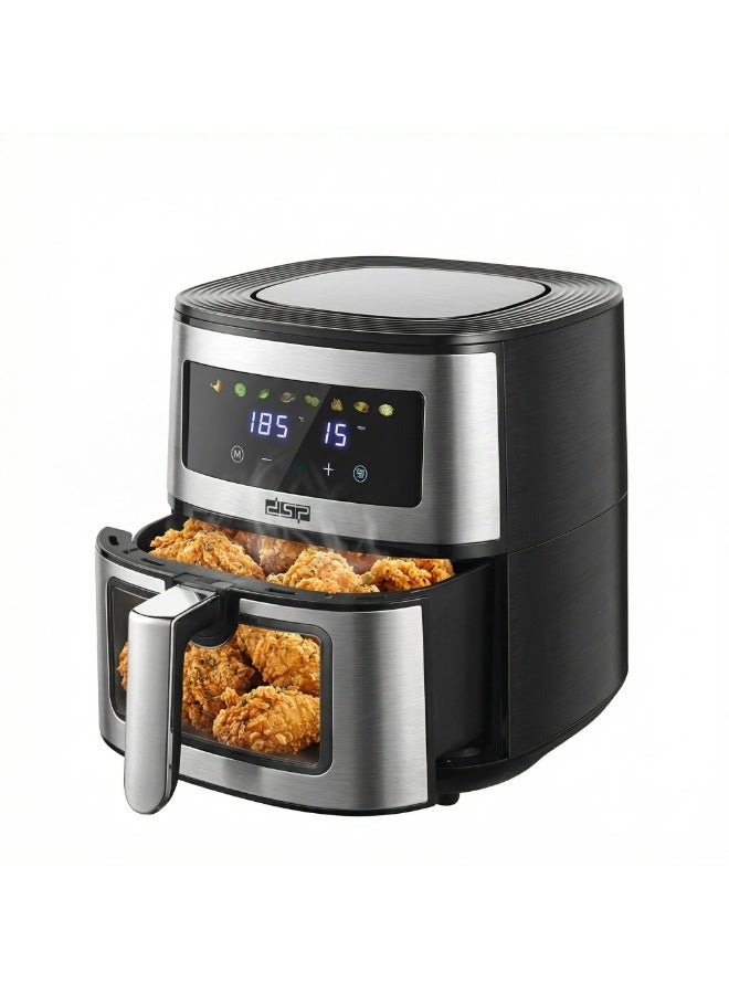 DSP Digital Air Fryer – 6L Capacity, 1700 Watts Enjoy crispy fried food with little to no oil! Reduce fat by up to 85% with this smart 6-liter air fryer – perfect for families. The powerful 1700W motor ensures fast cooking and even heat distribution. - Image 1