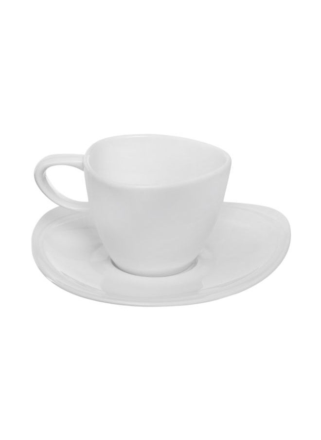 Royal Porcelain Royal Porcelain Tea Cup 0.23 L & Saucer 16 x 16.5 CM Set of 2 Shape Mood White  - Image 1