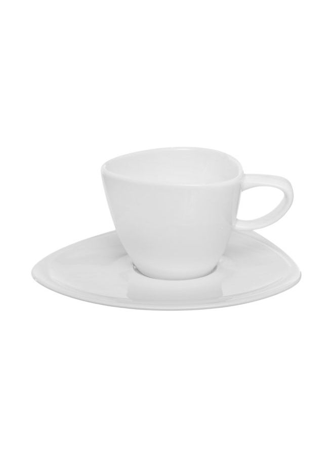 Royal Porcelain Royal Porcelain Tea Cup 0.23 L & Saucer 16 x 16.5 CM Set of 2 Shape Mood White  - Image 3
