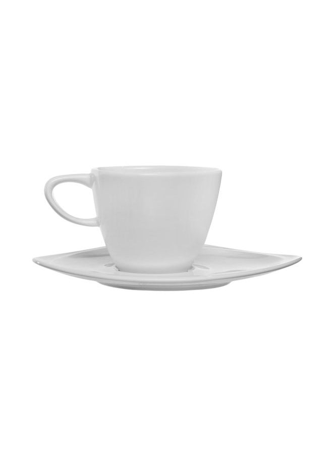 Royal Porcelain Royal Porcelain Tea Cup 0.23 L & Saucer 16 x 16.5 CM Set of 2 Shape Mood White  - Image 2