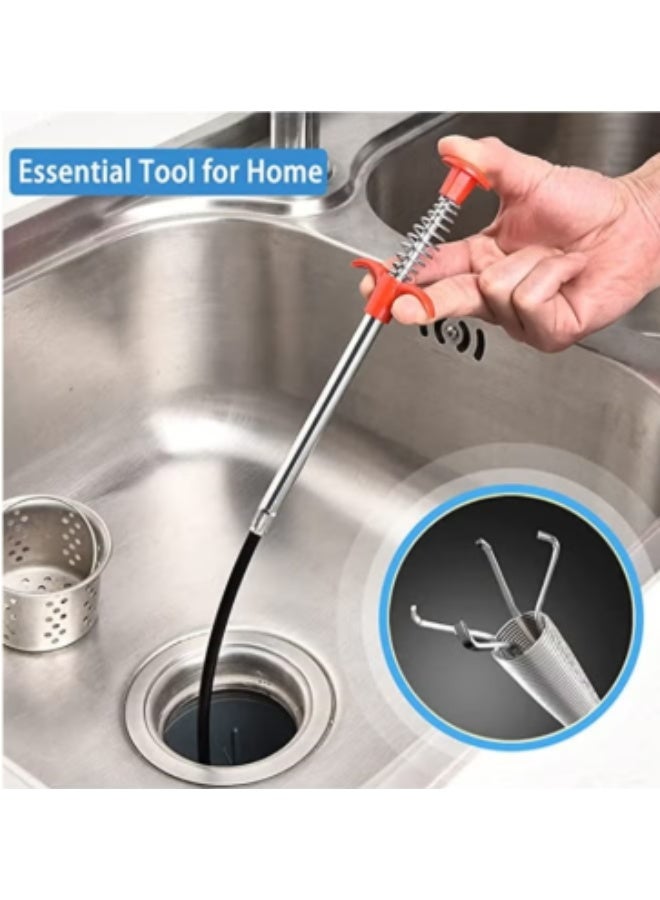 Sinks and Drains Unclogging Tool with Clamp - Image 1