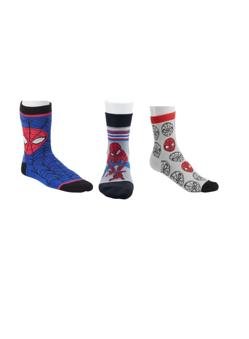 سبايدر مان 3 أزواج | جوارب سبايدرمان للكاحل 78% قطن | 18% بوليستر | 4% إيلاستين