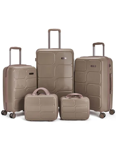 LIMRA travel bags Limra consisting of 5 anti-breakage luggage bags gold color