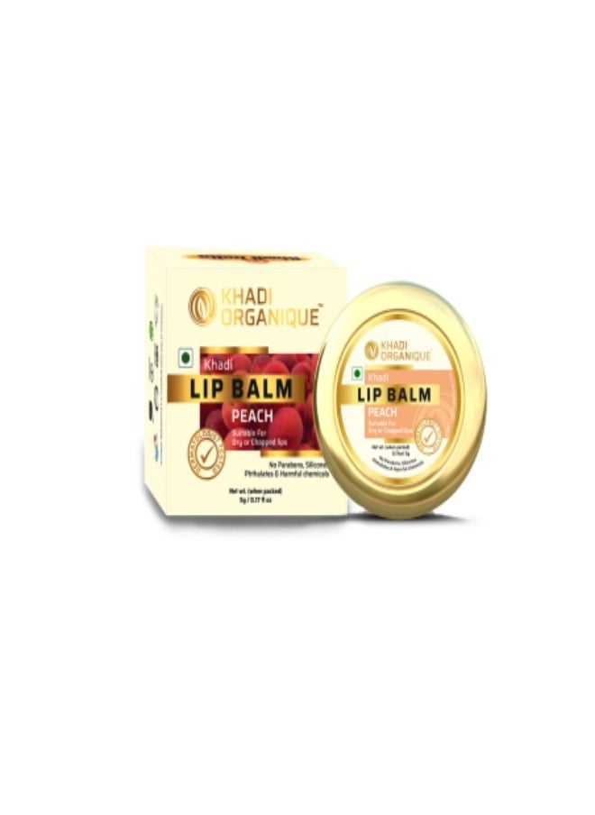 Khadi ORGANIQUE Khadi Organique Pure Natural & Herbal Peach Lip Balm  5g 