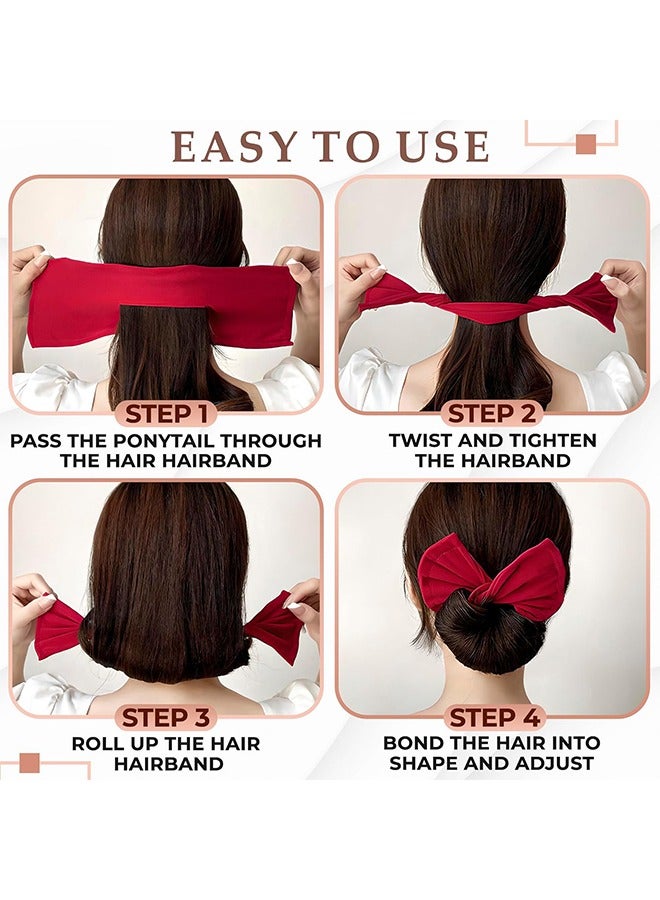 Generic 3Pcs Hair Bun Makers for Hair Twister, Donut Hair Bun Clips for Hair Styling Accessories, Lazy Hair Curler Bun Maker, French Twist Bun Maker for Long Thick Hair Accessories for Women Deft Bun Maker  - Image 5